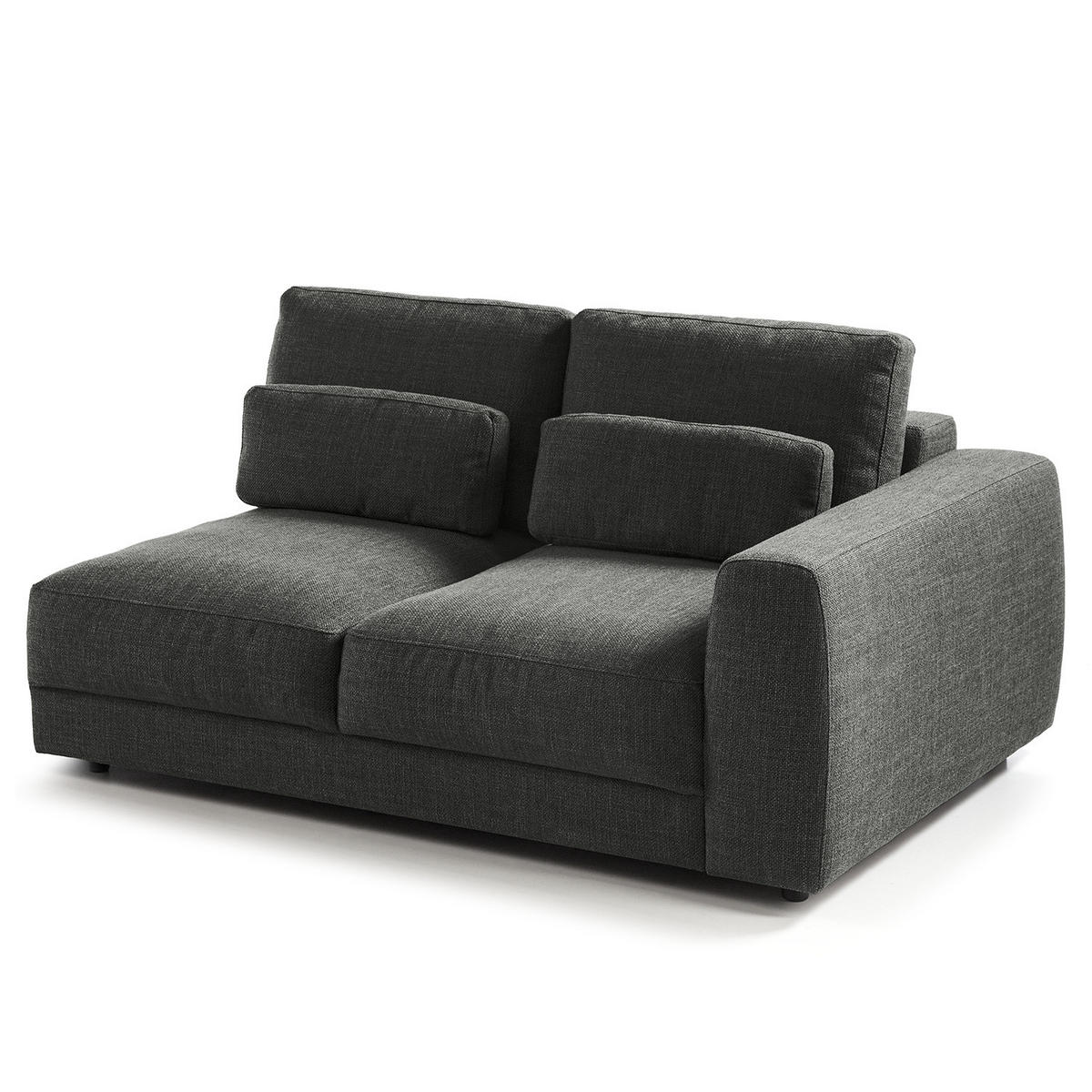 2-SITZER MODULSOFA - Grau, Textil (158/80/117cm) - home24