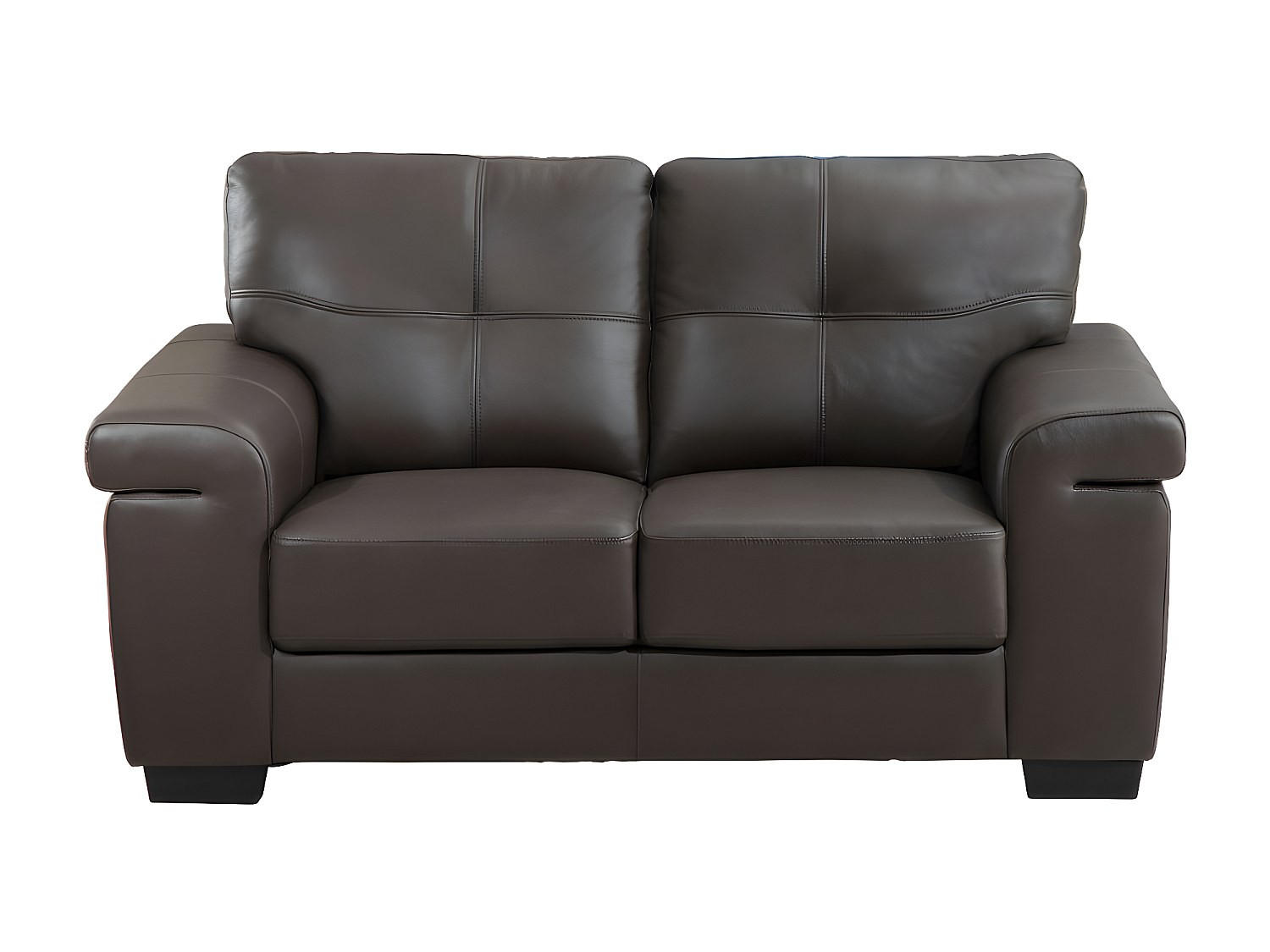 SOFA - 2 Personen - leder - schokoladenbraun Hazel - Braun, Leder (161/89/93cm) - Vente-Unique