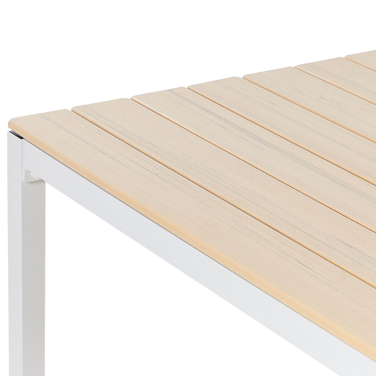 GARTENTISCH Kunstholz beige 95/95 cm Prato - Beige, Kunststoff (95/95/74cm) - Beliani