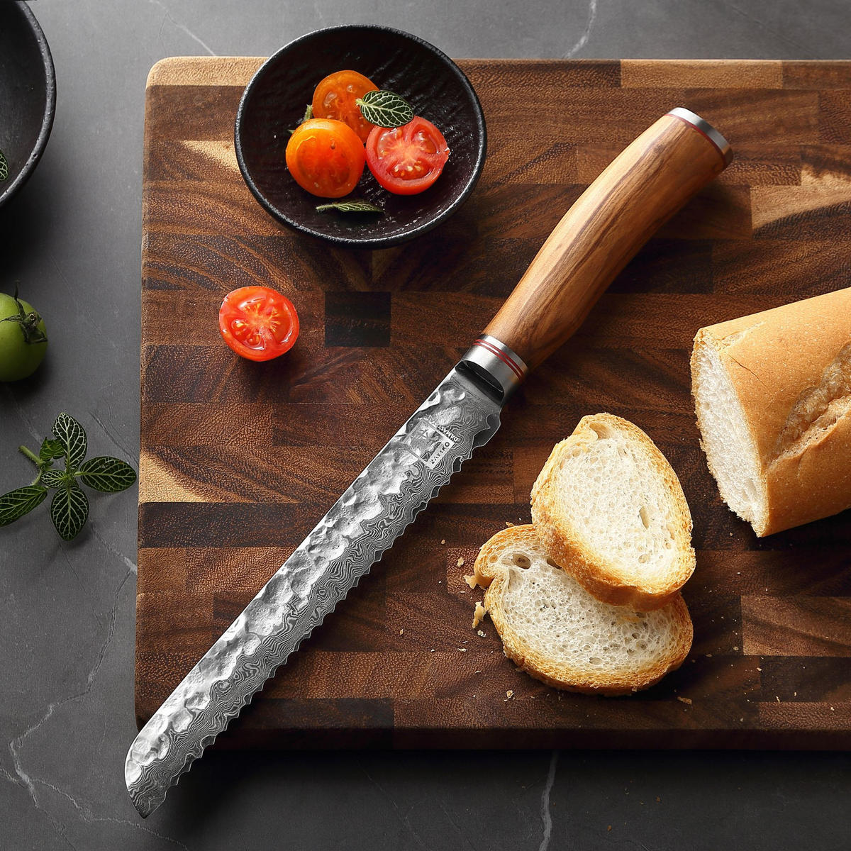 BROTMESSER 20 cm - Braun, Holz/Metall (34cm) - Zayiko