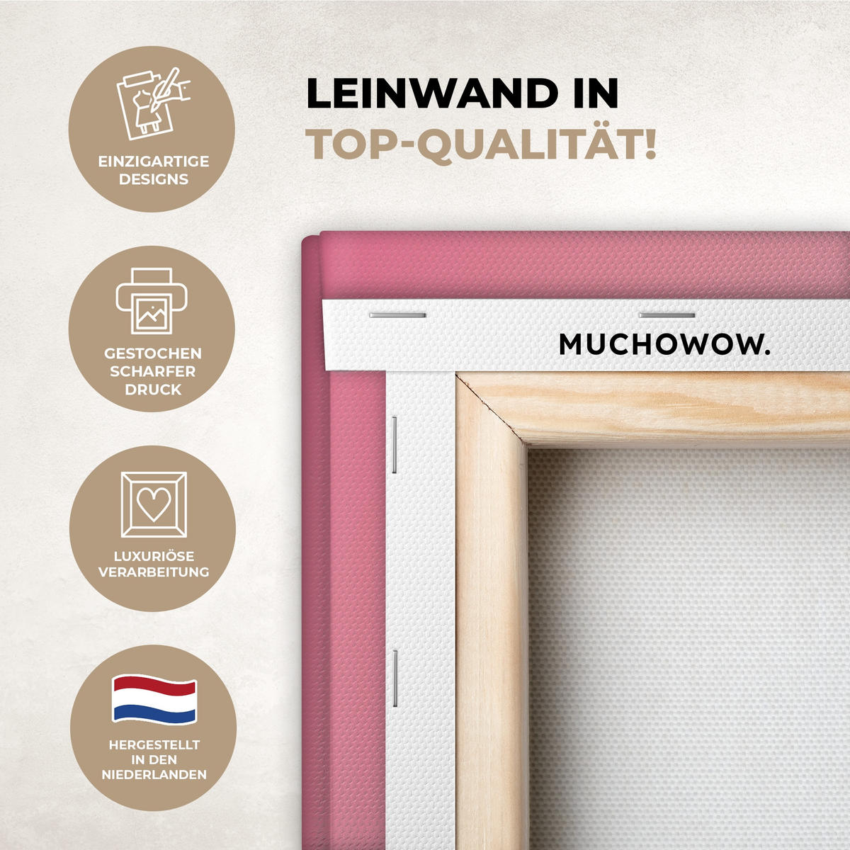 LEINWANDBILD Schleife - Discoball - Kaninchen XXL 150x100 cm - Pink, Textil (150/100cm) - MuchoWow