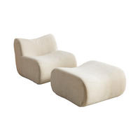 SESSEL DE-35111 mit Ottoman Beige - Beige, Textil (92/72.5/83cm) - ComfortXL