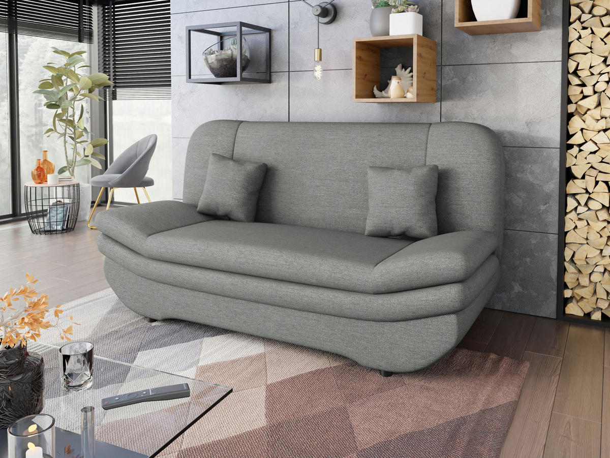 SCHLAFSOFA Weronika - Schwarz/Alufarben, Holz/Kunststoff (200/95/90cm) - MIRJAN24