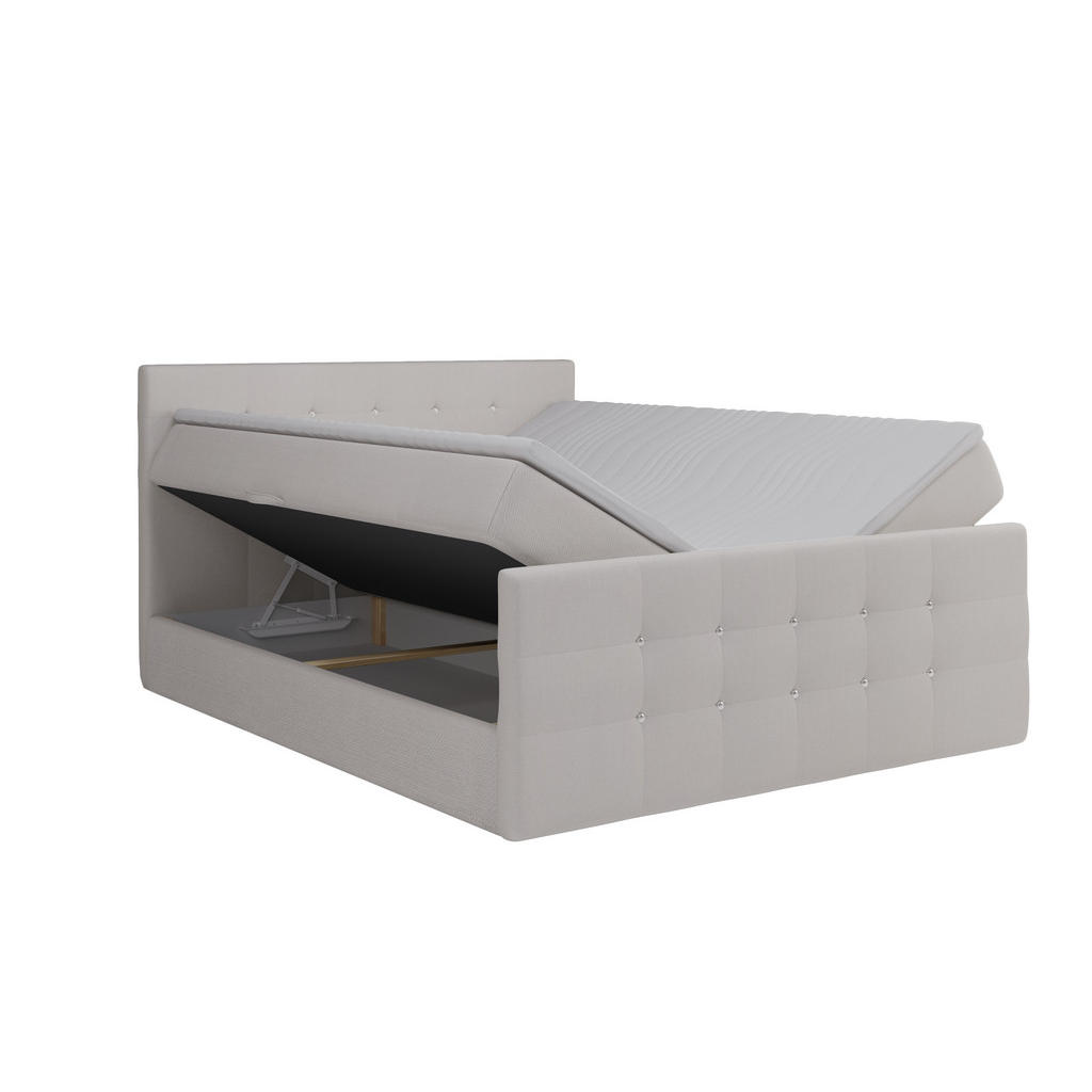 Thumbnail - Comfortic Boxbett, Weiß, Textil, H3, Rechteckig, 180x200 cm, Schlafzimmer, Betten, Boxspringbetten