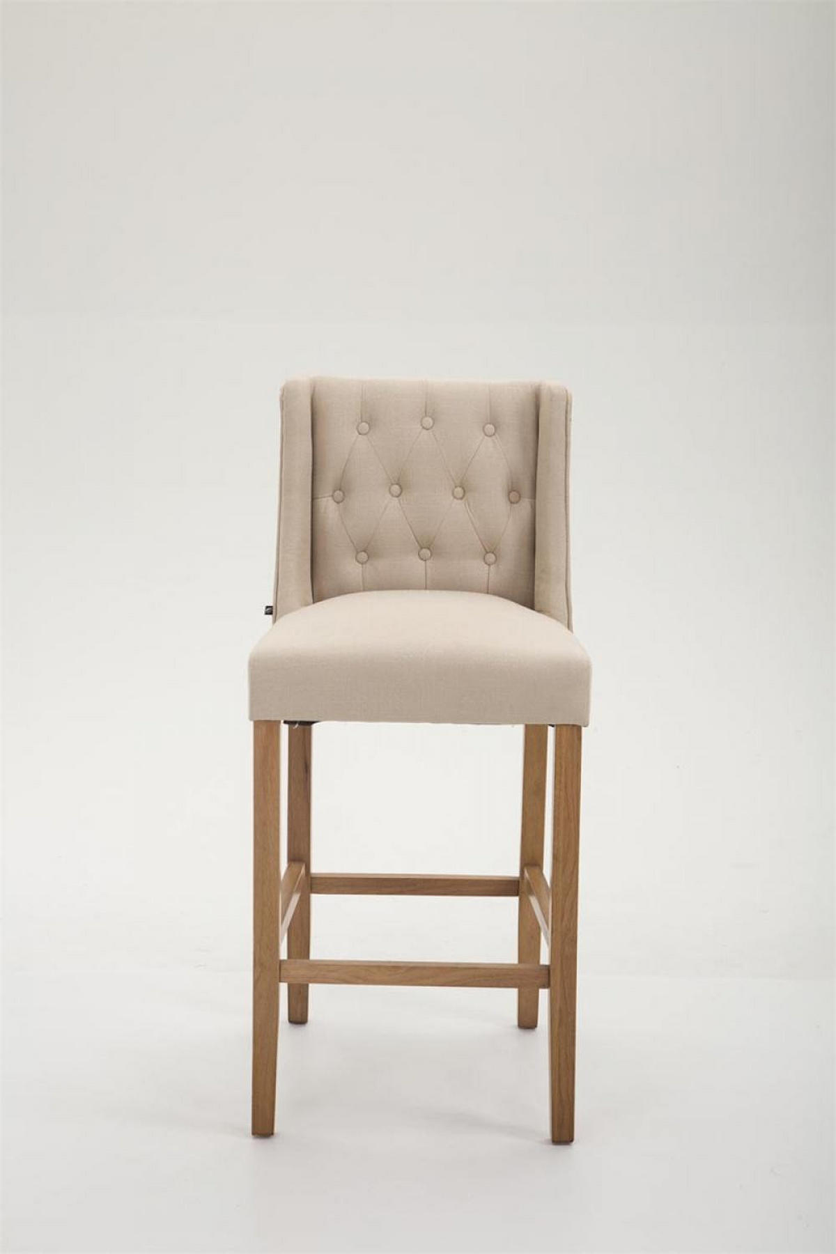 BARHOCKER Stoff creme - Creme/Naturfarben, Holz/Textil (56/111/51cm) - CLP