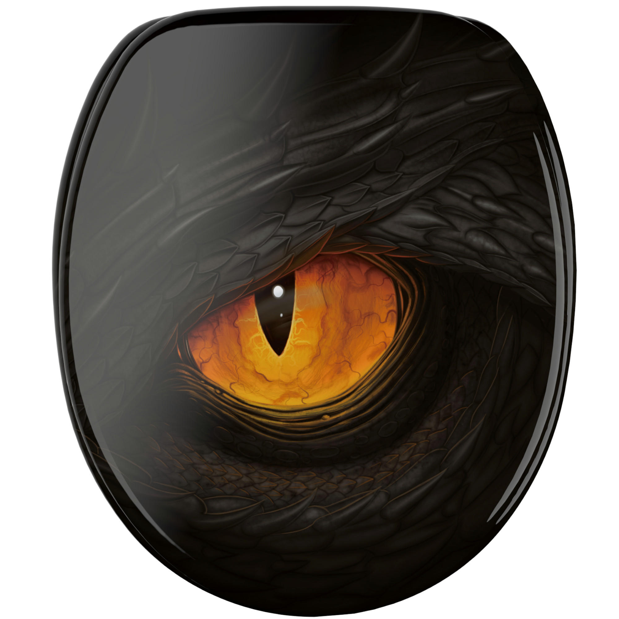 WC Sitz mit Absenkautomatik Eye - Schwarz, Holzwerkstoff (38/6/47cm) - Sanilo