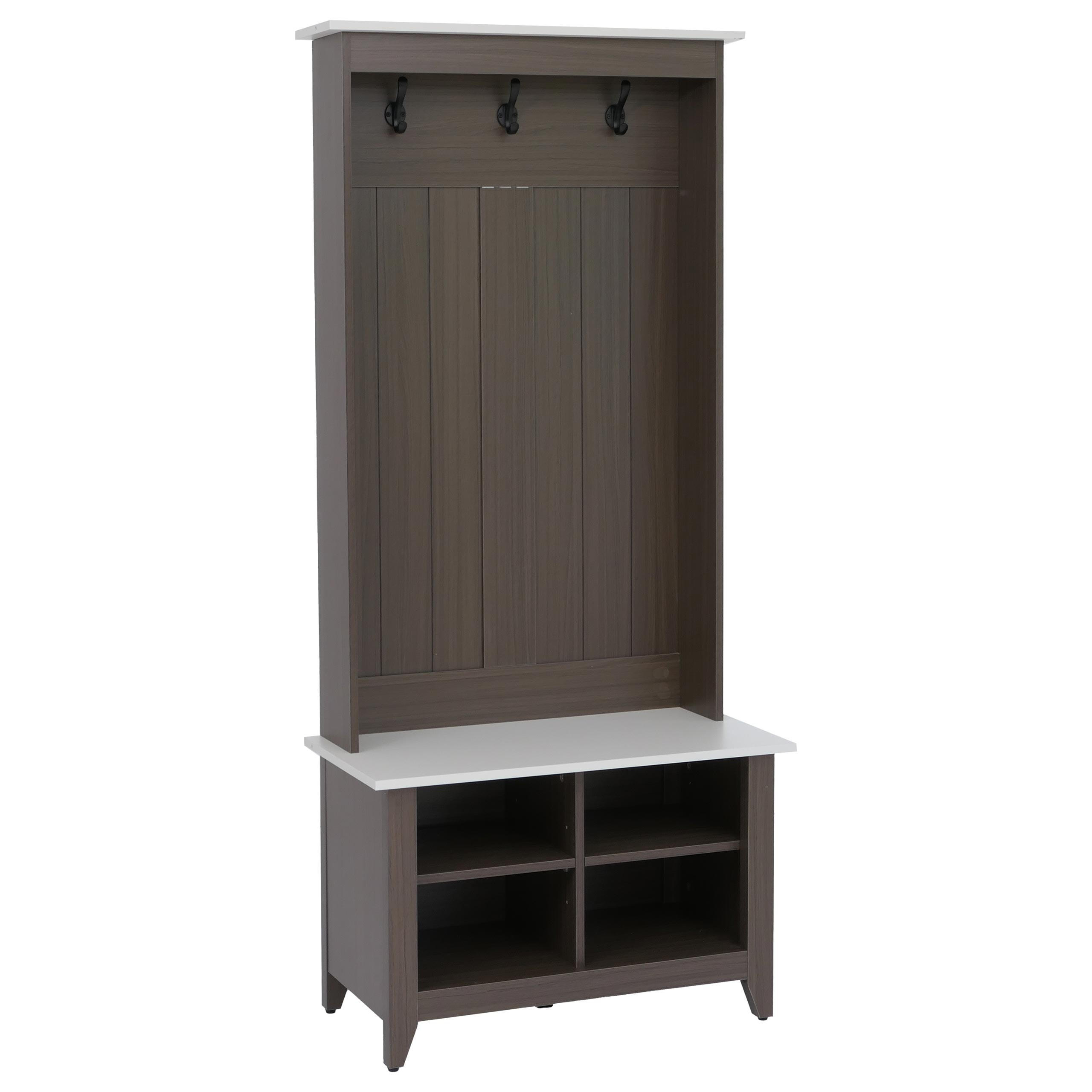 GARDEROBE Walnuss Dekor, Beige - Beige/Walnussfarben, Holz (76/170/39cm) - MCW
