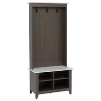 GARDEROBE Walnuss Dekor, Beige - Beige/Walnussfarben, Holz (76/170/39cm) - MCW