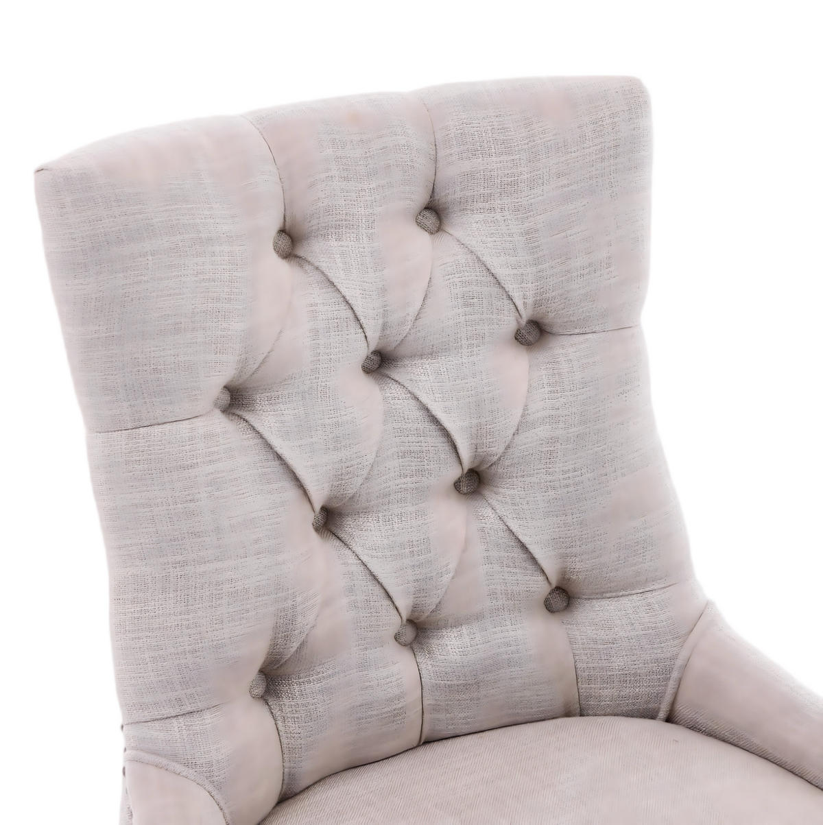 SESSEL Stoffbezug Beige Eiche massiv 2er-Set - Beige, Metall (63/92/56.5cm) - Meubliv