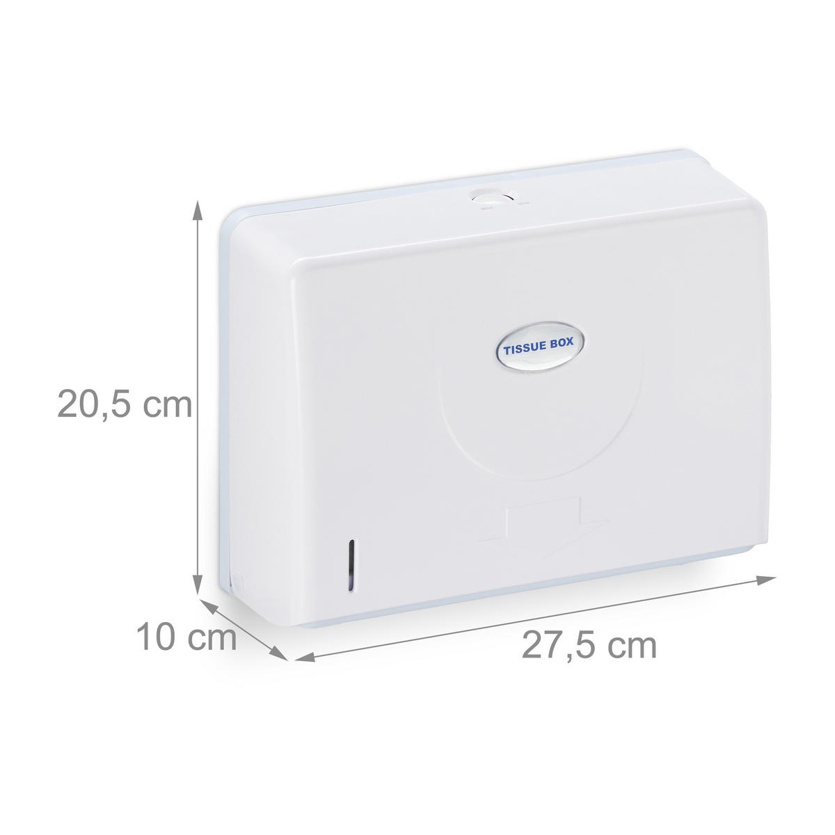 ZÁSOBNÍK na papierové uteráky - biela, plast (27.5/20.5/10cm) - Relaxdays