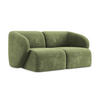 2-SITZER-SOFA Chenille Stoff Grün - Schwarz/Grün, Holzwerkstoff/Kunststoff (174/75/94cm) - Makamii