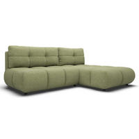 ECKSOFA Grün MILA Ausziehbar Ohne Armlehnen Rechts - Grün, Textil (177/230cm) - Sepro Meble