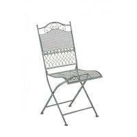 GARTENKLAPPSTUHL Metall Antik-Grün - Grün, Metall (41/91/50cm) - CLP
