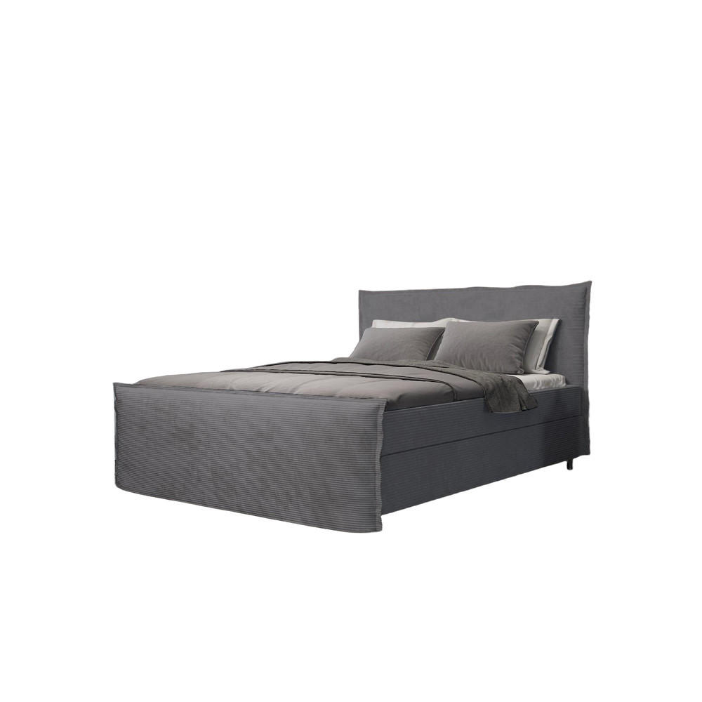 BOXBETT Boro Dunkelgrau 200x200 cm - Dunkelgrau, Textil (200/200cm) - B&B Home
