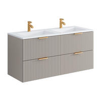 DOPPELWASCHTISCH - 120cm x 46cm - MDF - beige - ZEVARA - Beige, Holz (120/57/46cm) - Vente-Unique