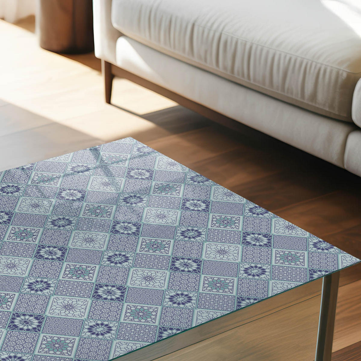 GLASPLATTE 80x60 cm – Ein Mosaik der Finesse - Braun, Glas (0.4/80/60cm) - ArtPrintCave