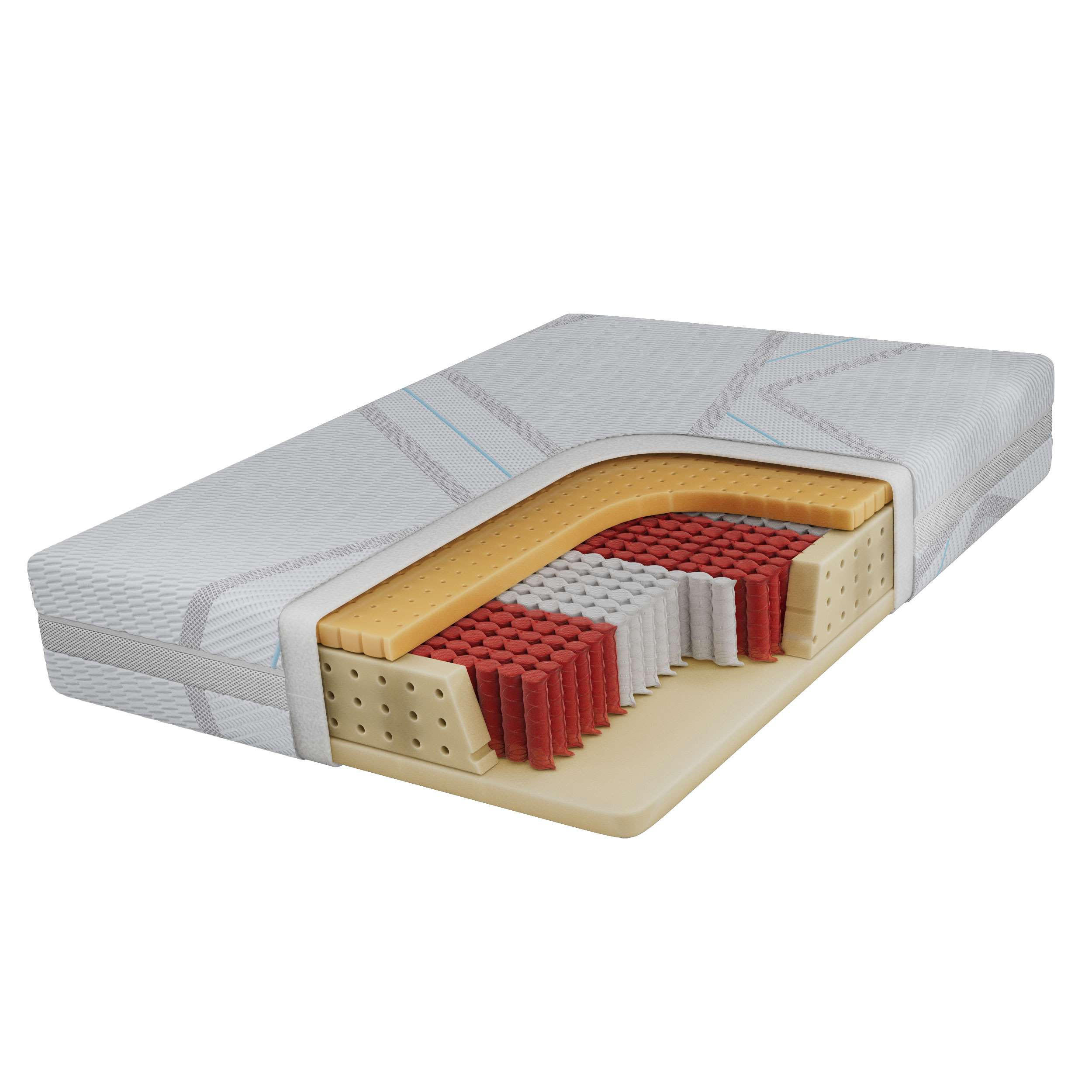TASCHENMATRATZE RINALI - 90/200 - H3 - Lux - Multicolor, Textil (90/200cm) - MKS