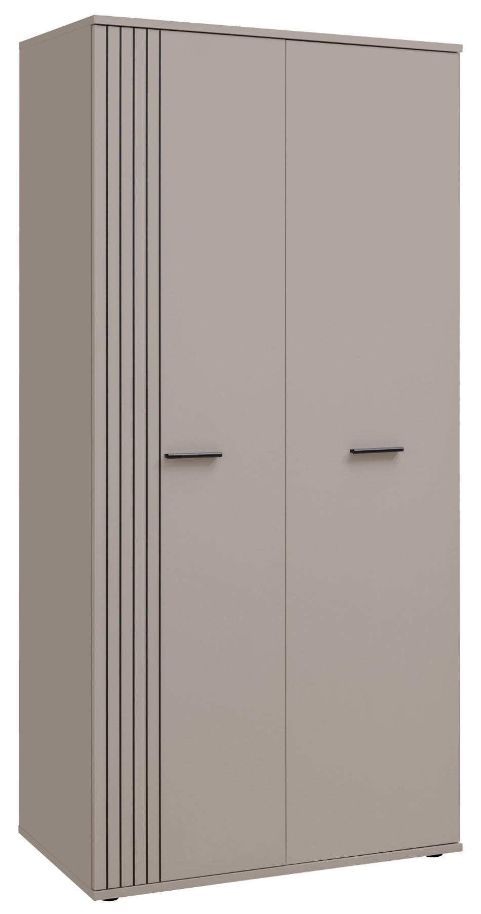 Inn.Furn Kleiderschrank Kaschmir, Schwarz 90x190x55 cm