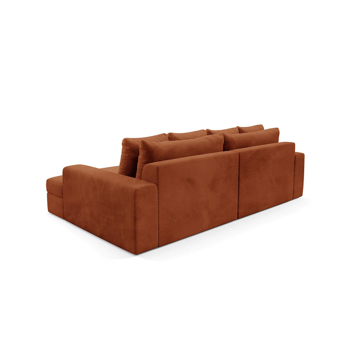 ECKSOFA Paola 3 Sitzplätze Ziegelrot - Rot, Holz (272/167cm) - Petits-meubles