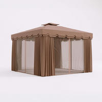 FALTPAVILLON Hellbraun 300/300/270 cm - Hellbraun, Metall (300/268/300cm) - Mobili Rebecca