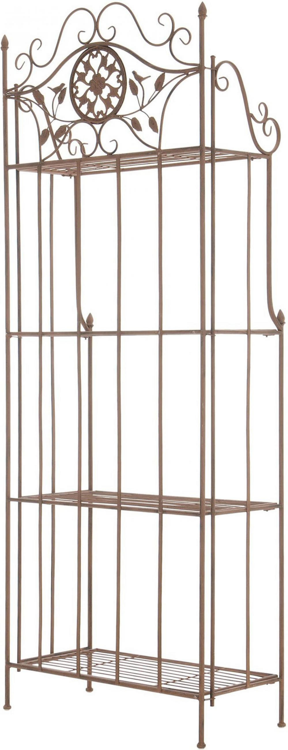 STANDREGAL Metall Antik Braun - Braun, Metall (66/175/32cm) - CLP