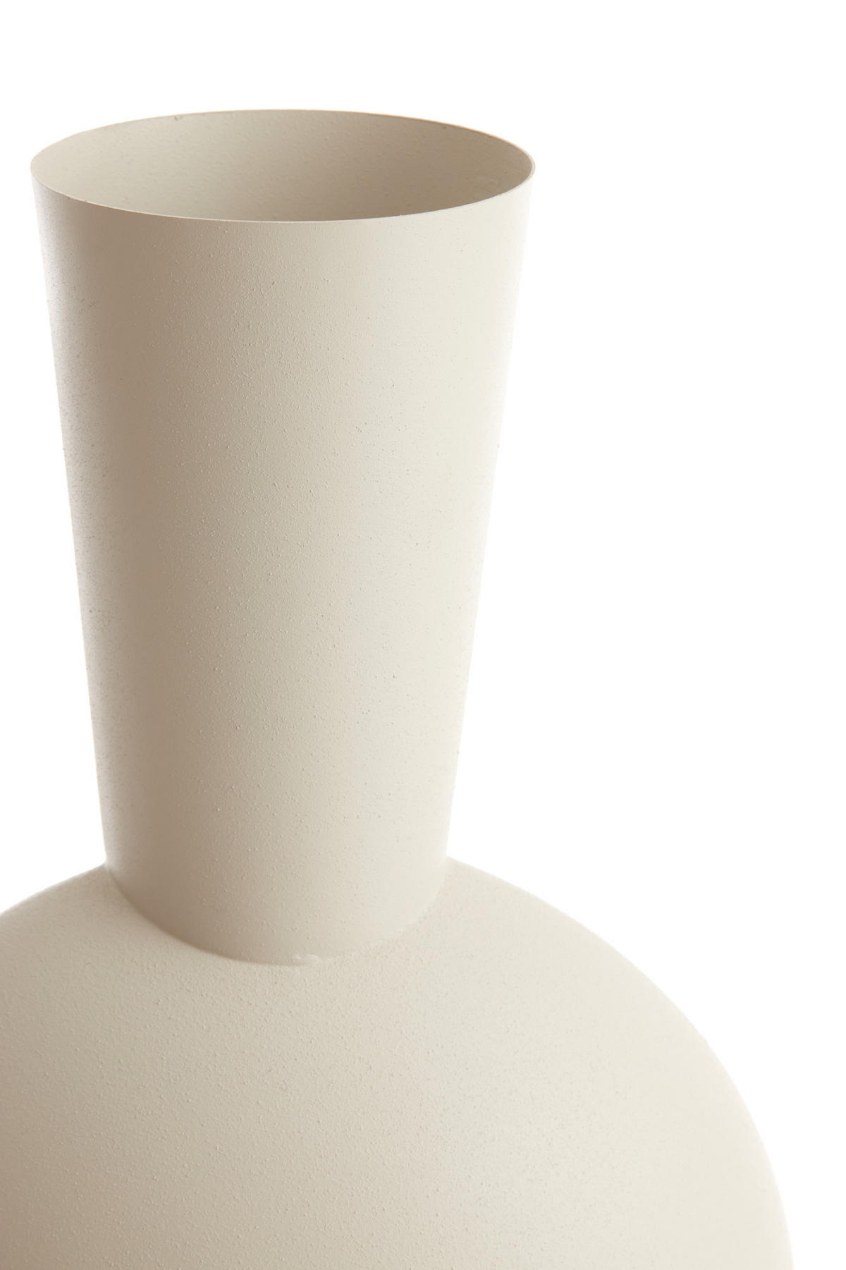 VASE Kavandu Weiß 22/14/40 cm - Weiß, Metall (40cm) - Light & Living