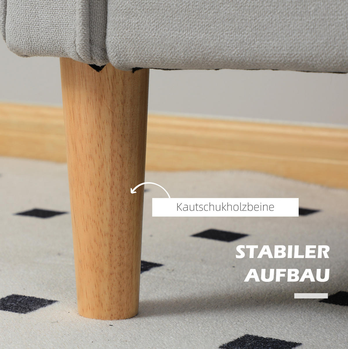 2-SITZER 117/62/78 cm hellgrau aus Samt mit Stauraum - Hellgrau, Textil (62/78/117cm) - OKWISH