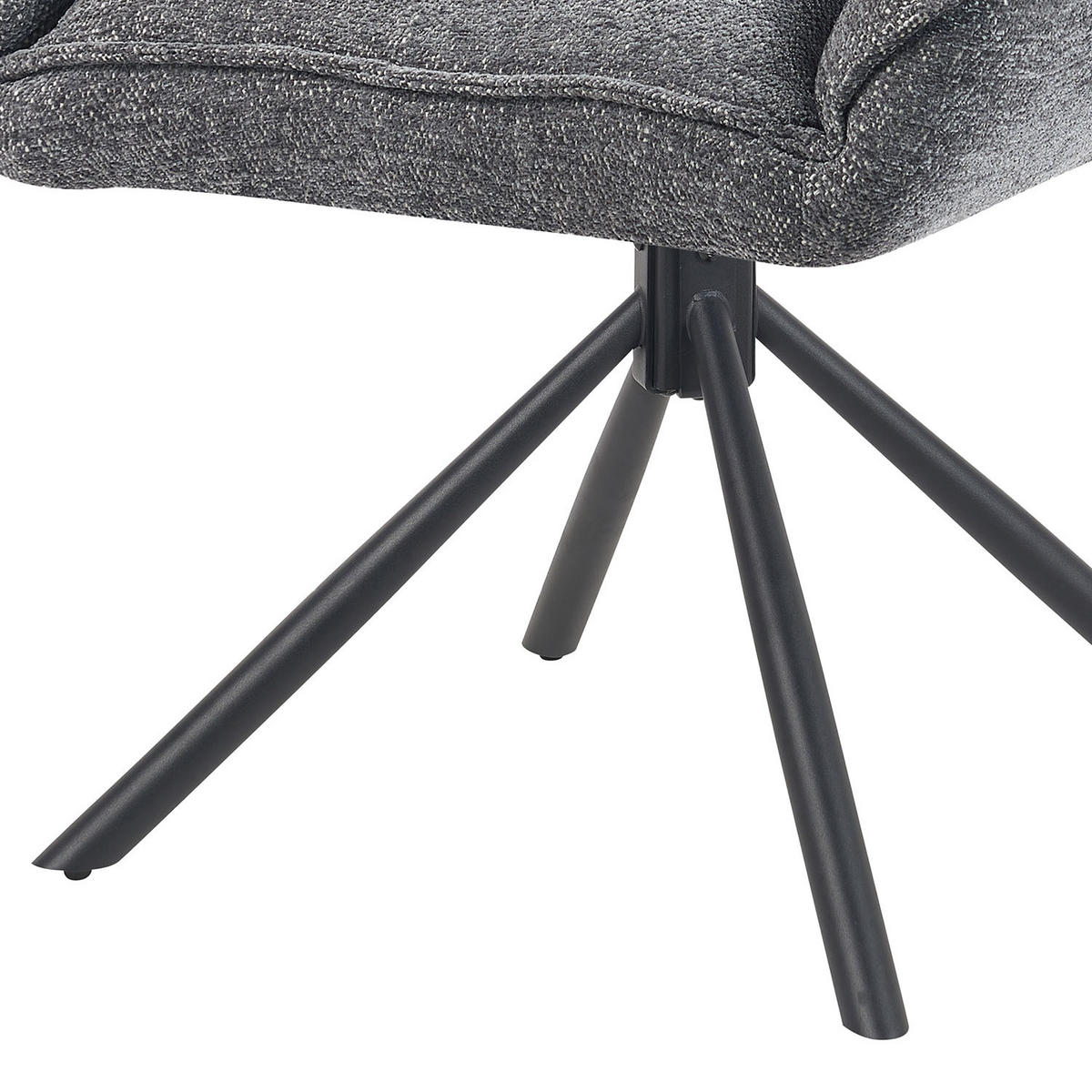 DREHSTUHL Mika-Mira 2er-Set - Schwarz/Grau, Textil/Metall (60/88/68cm) - DUBI Möbel