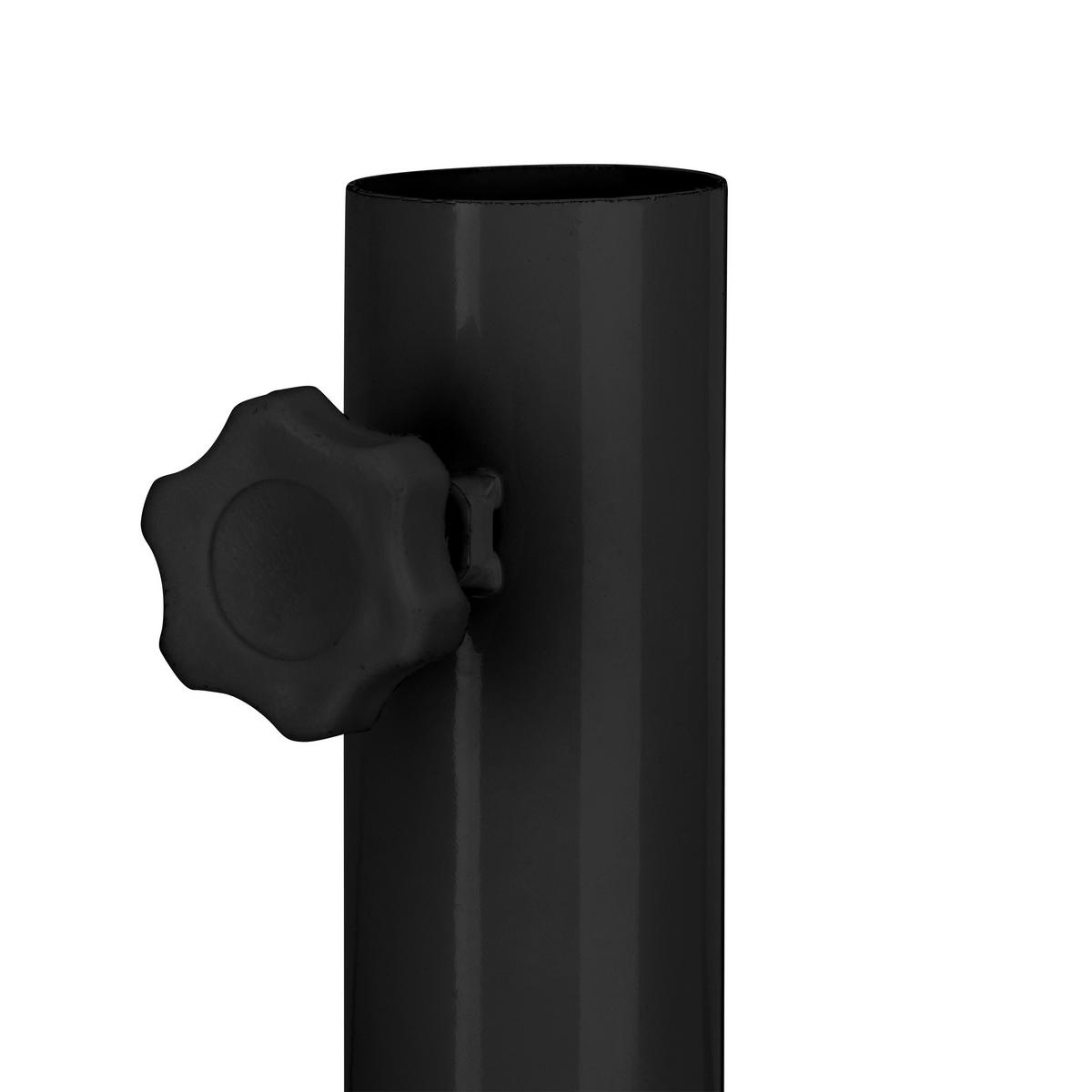 STOJAN na slnečník - čierna, kov/plast (85/85cm) - Relaxdays