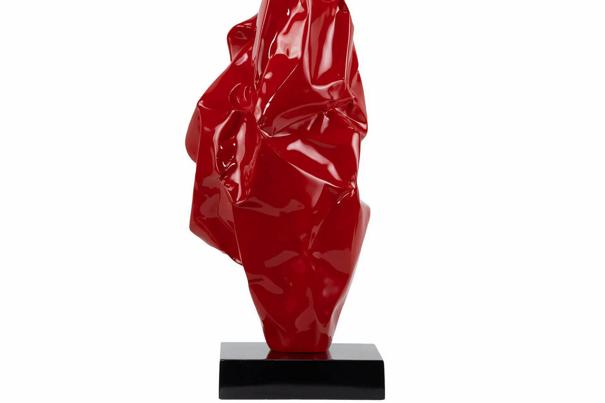 SKULPTUR Rot 24/88 cm - Rot/Silberfarben, Stein (5.85/88/24cm) - KUNSTLOFT