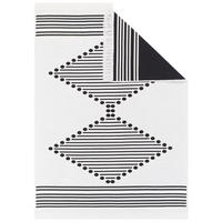 TEPPICH AZTECA Schwarz Weiß 120/170 cm - Schwarz/Weiß, Naturmaterialien (120/170cm) - Tapiso