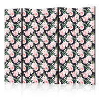 PARAVÁN Akustický 5-dielny 225x172 cm Pivonky Kvety - viacfarebná, drevo/textil (225/172/3cm) - Muralo
