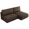 ECKSCHLAFSOFA VIVO L Braun Velvet - rechts - Schwarz/Braun, Kunststoff/Textil (150/223cm) - MKS