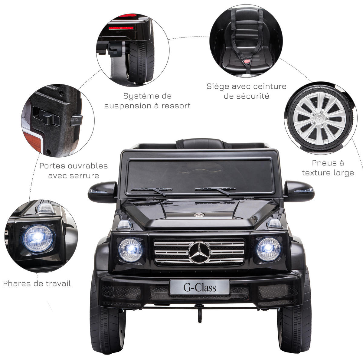 ELEKTRO-KINDERAUTO DE-13096 Fernbedienung Schwarz - Schwarz, Kunststoff (107/64/54cm) - ComfortXL