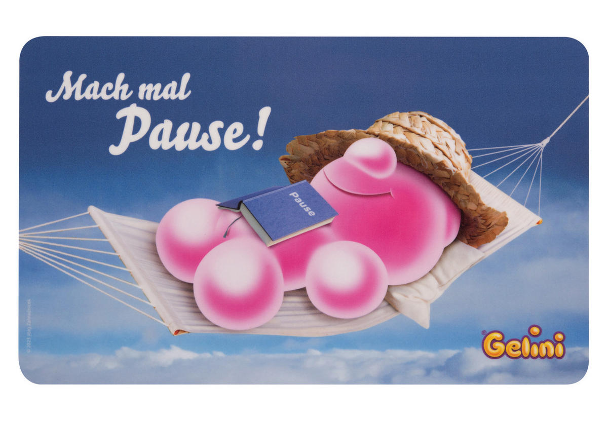 BRETTCHEN Gelini Mach mal Pause! Blau 14,5 x 23,5 cm - Blau, Kunststoff (14.5/23.5cm) - United Labels