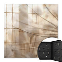 SCHLÜSSELBOX Schwarz 30x30 cm- Türöffnung nach rechts - Beige Löwenzahn - Beige, Metall (30/30/5cm) - TULUP