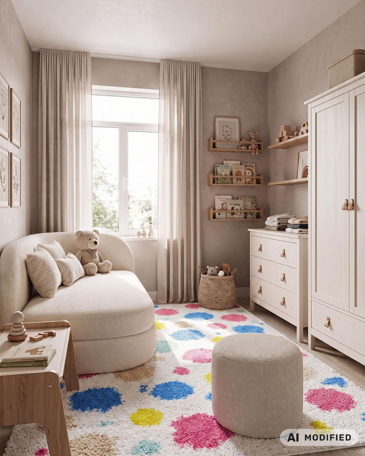 KINDERTEPPICH Ibi Samba Mazovia 140x200cm Beige Creme Abstrakt Langflor - Blau, Textil (140/200cm) - Mazovia