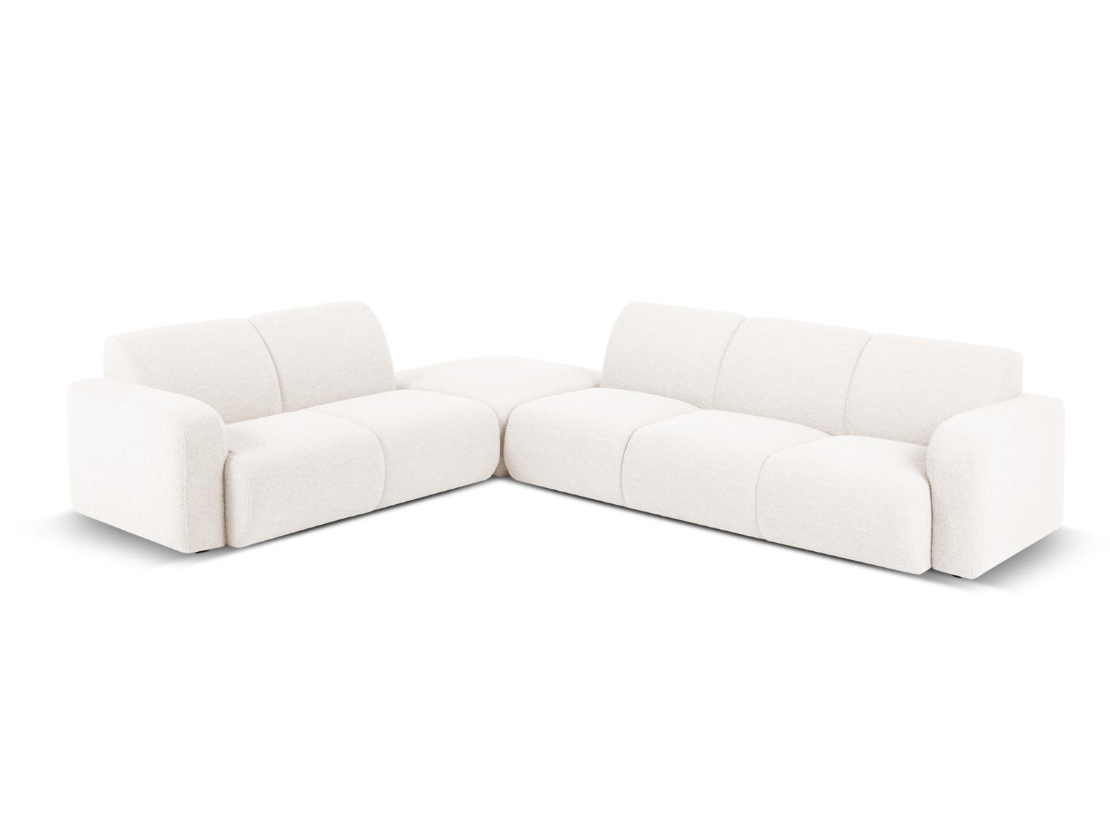 ECKSOFA links Molino aus Boucle weiß 6 Sitzplätze - Weiß, Textil (250/315cm) - Micadoni