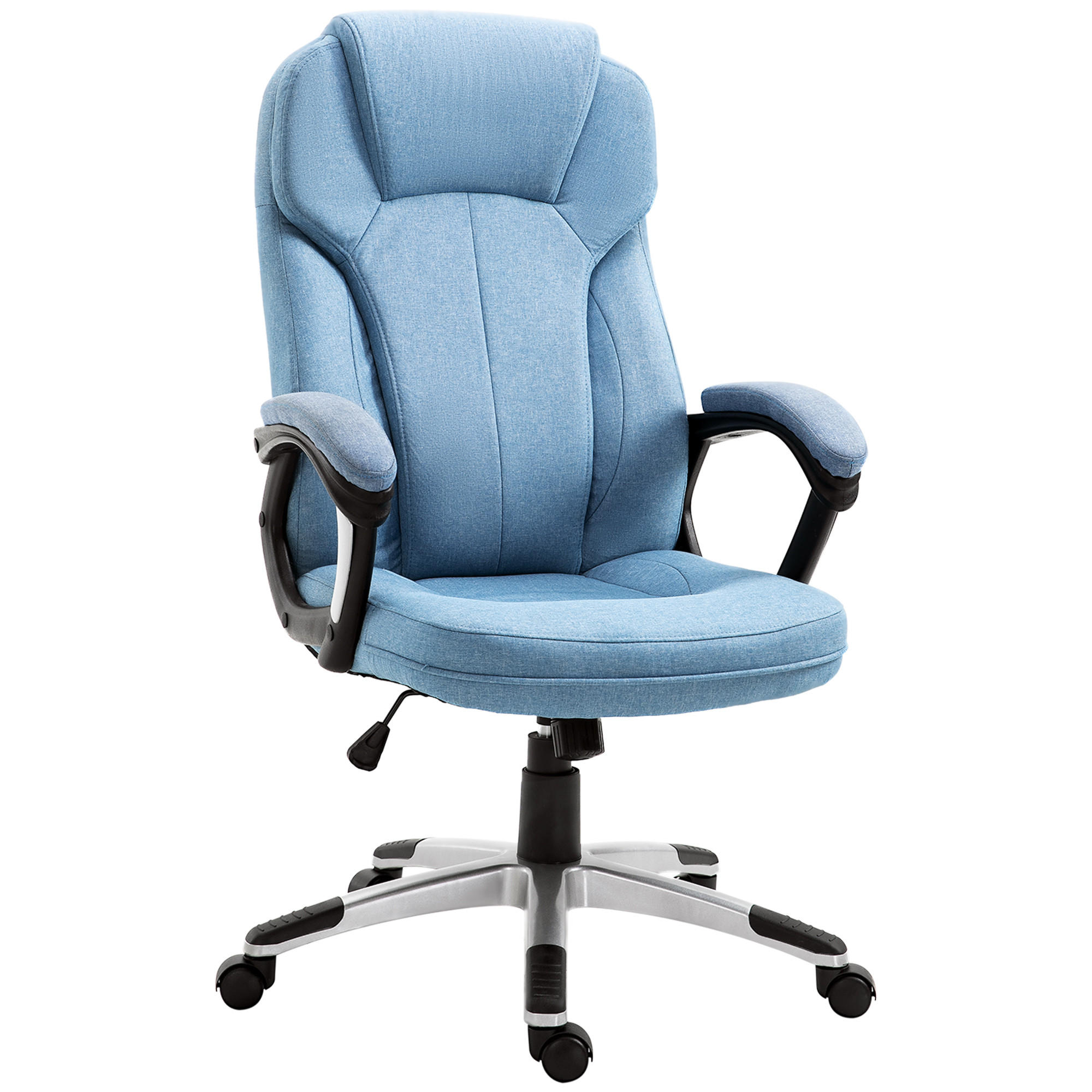 KANCELÁŘSKÁ ŽIDLE, ergonomická, světle modrá - světle modrá, plast (75/58/66cm) - Vinsetto