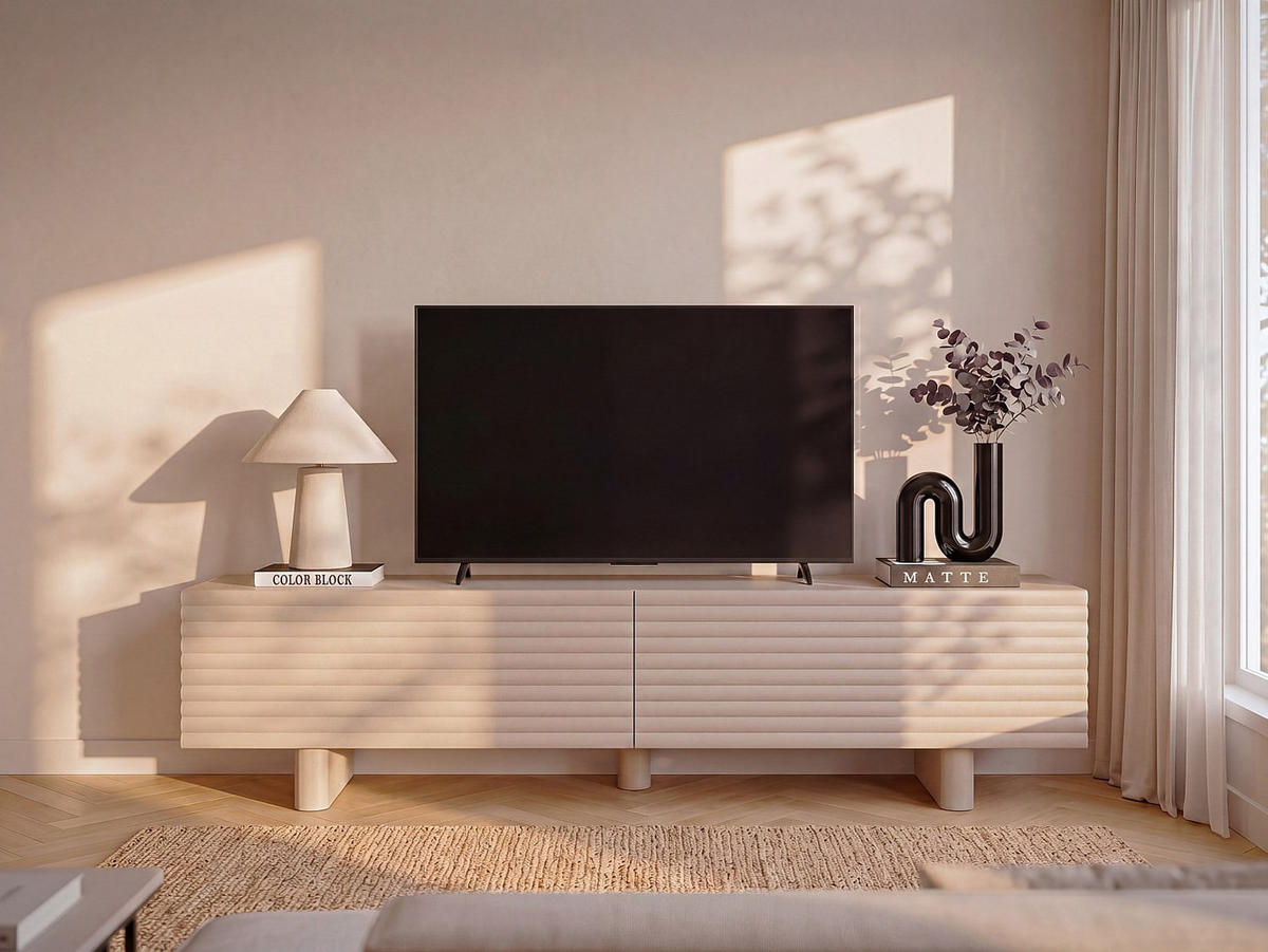 TV-BOARD - 180 cm x 36.8 cm - holz - beige Ludima - Beige, Holz (180/46.1/36.8cm) - Vente-Unique