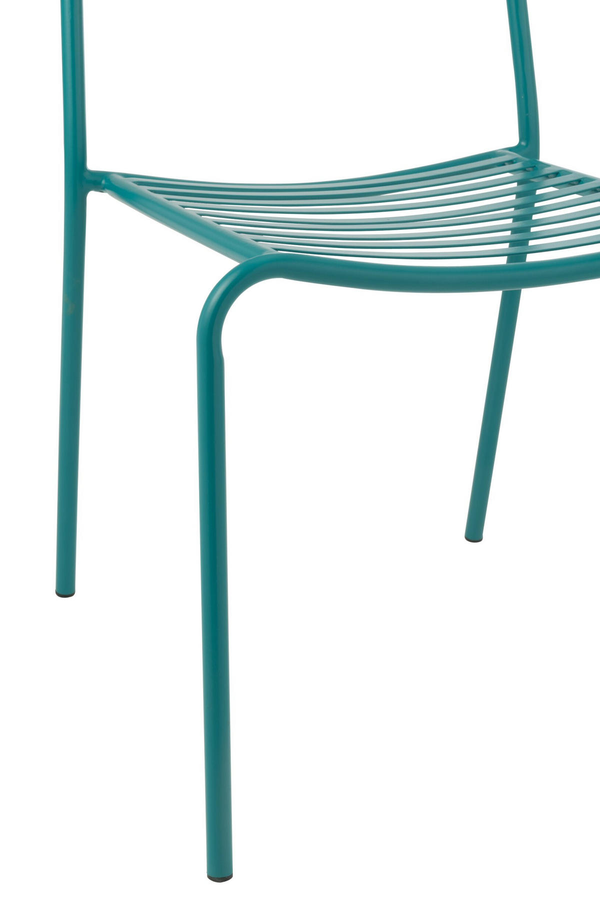 GARTENSTUHL GESTREIFT - Blau, Metall (56/81/50cm) - J-Line