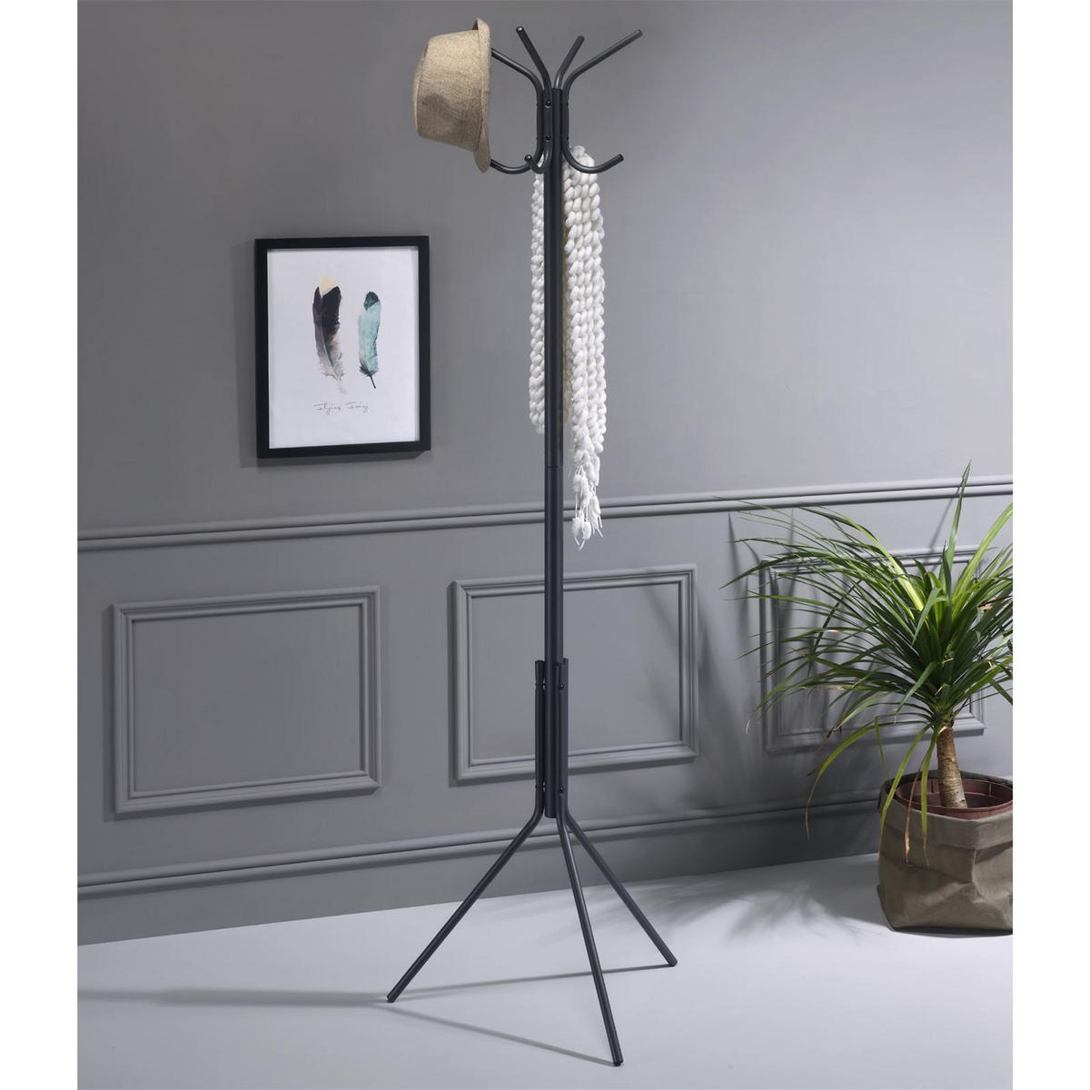 KLEIDERSTÄNDER ARIST - Grau, Metall (38/174/38cm) - IDIMEX