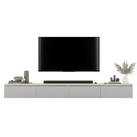 TV-LOWBOARD 2-er Set Selene Weiß Matt Glamour 140 cm - Weiß, Holzwerkstoff (280/30/35cm) - Meble Lindner