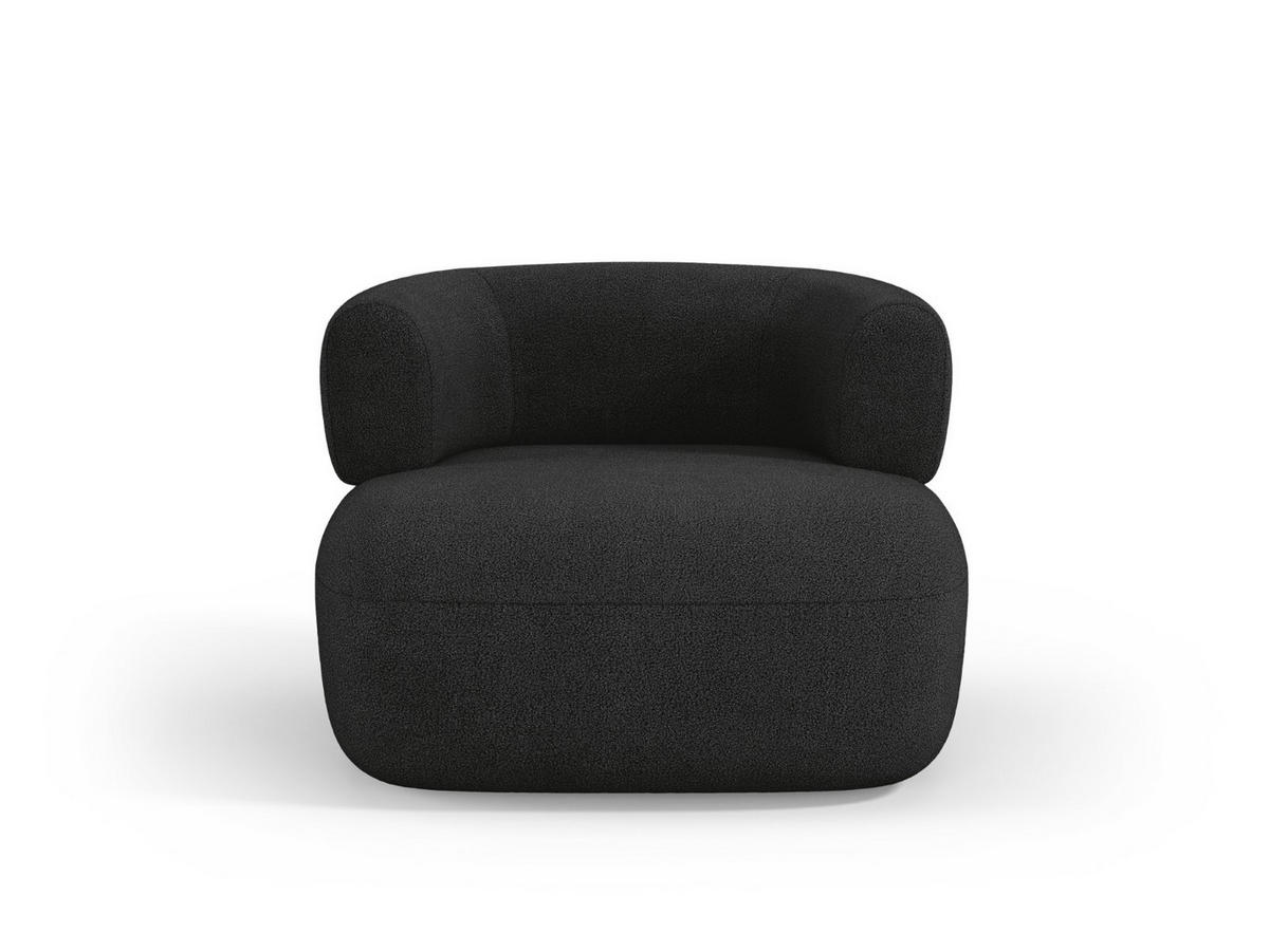 SESSEL Jenny aus Boucle schwarz - Schwarz, Textil (88/73/90cm) - Micadoni