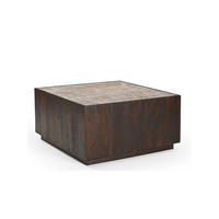 COUCHTISCH Moos Mangoholz 80 cm / 80 cm Braun - Braun, Holz (80/80/40cm)