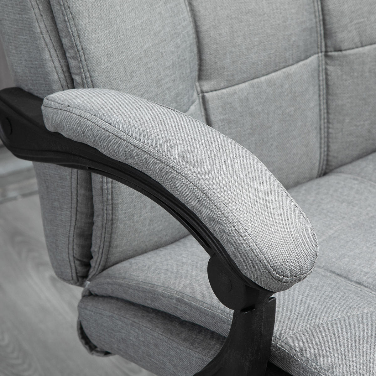 CHEFSESSEL Grau, Massage, Wärmefunktion, Fußstütze - Hellgrau, Metall (76/120/66cm) - SHOPENTRA