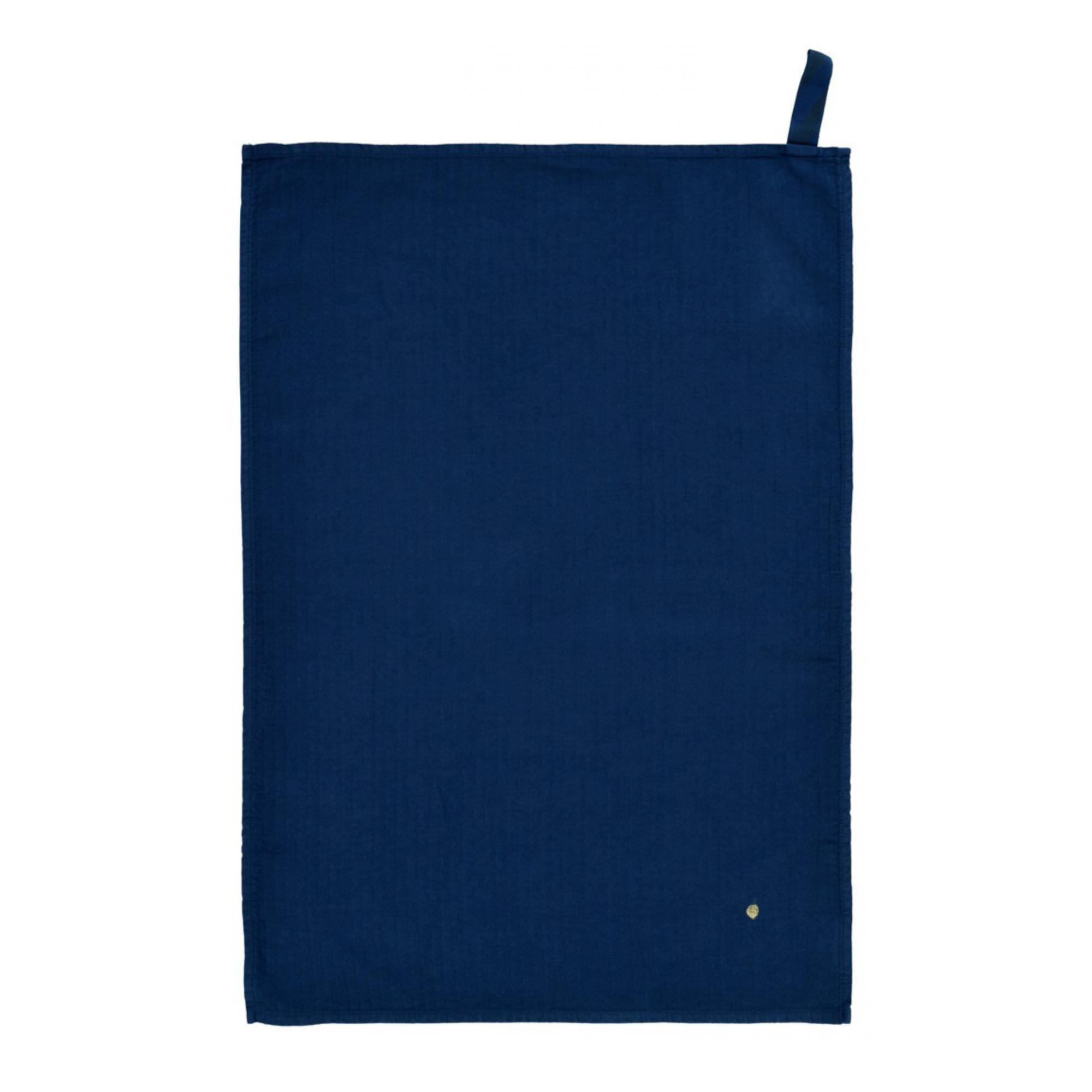 KÜCHENTUCH Marcel indigoblau 50 x 70 cm - Dunkelblau, Textil (70/50cm)
