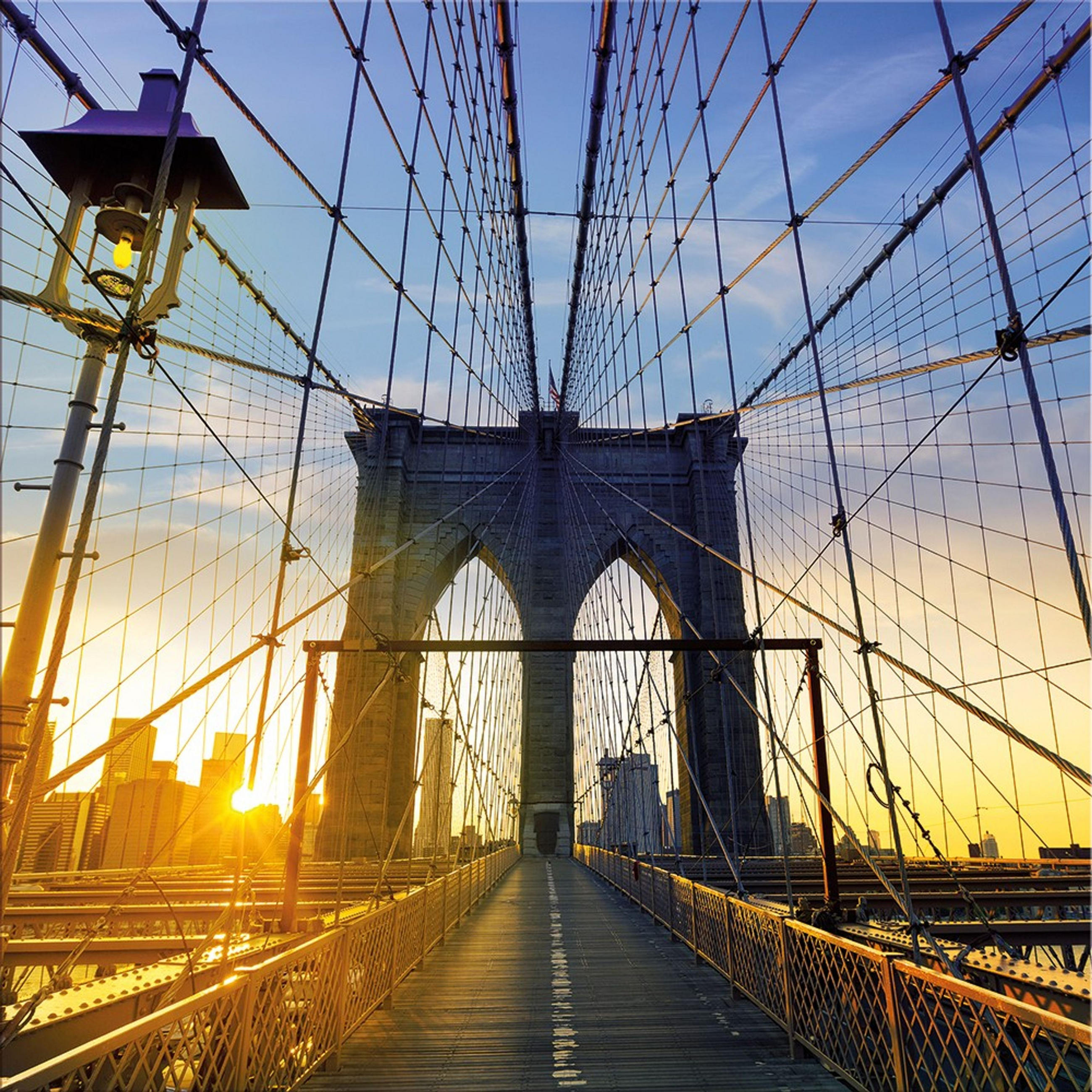BILD 30x30 cm New York - Gelb, Holzwerkstoff (30/30/2cm) - artissimo