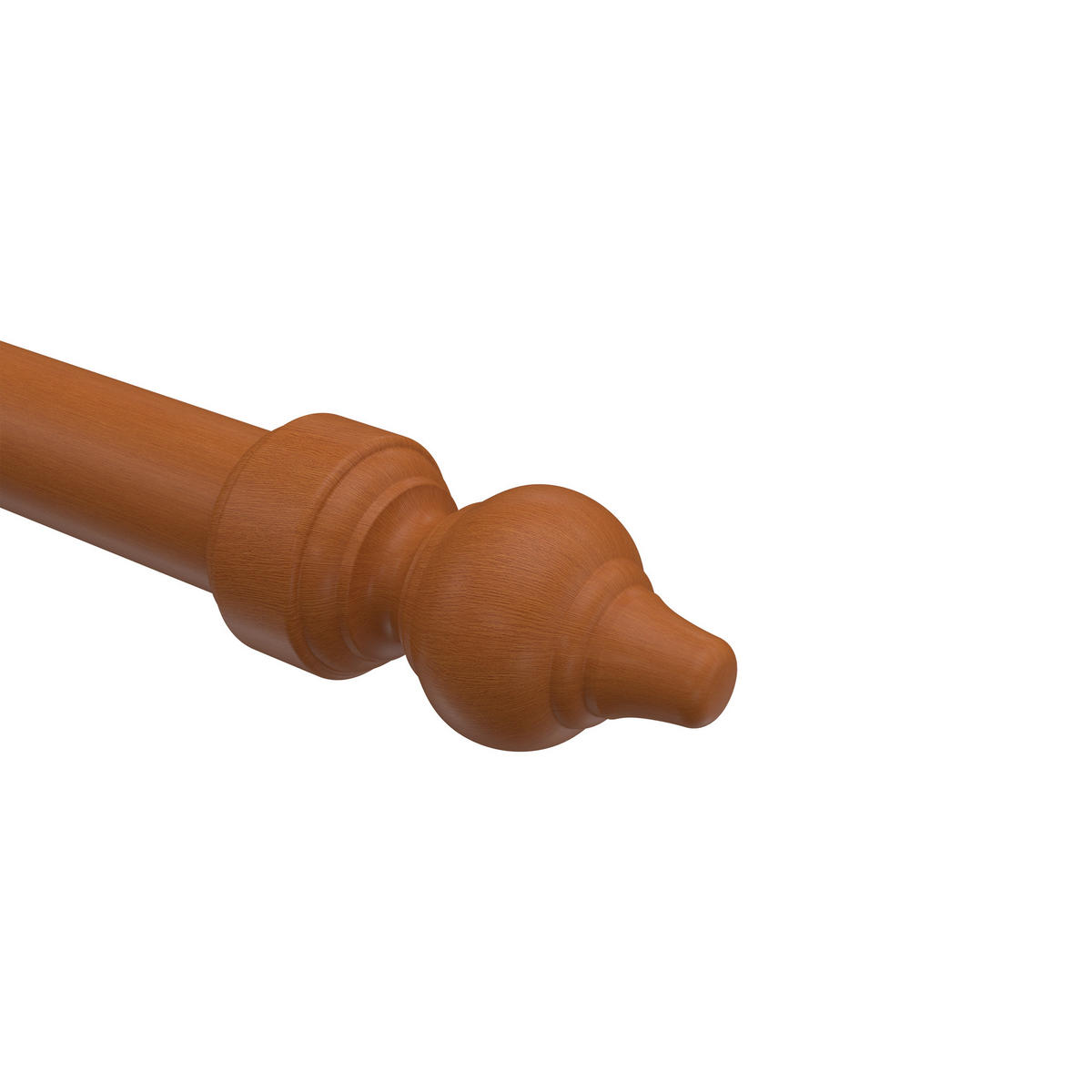 ENDSTÜCKE FÜR GARDINENSTANGEN 28 mm Ø, Rondo Kirschbaum, Packung 2 Stück - Kirschbaumfarben, Holz (8/4/4cm) - INTERDECO