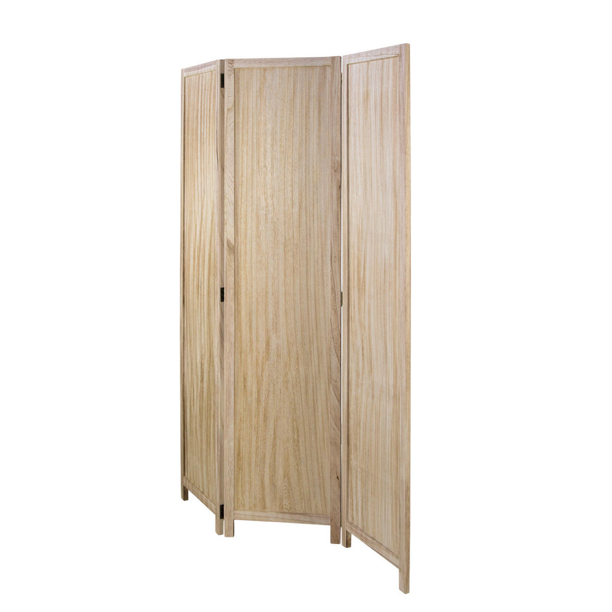 PARAVENT 3-tlg. 120/170 cm Braun Holzapplikationen - Braun, Holz (120/170/1cm) - Homestyle4u